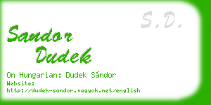 sandor dudek business card